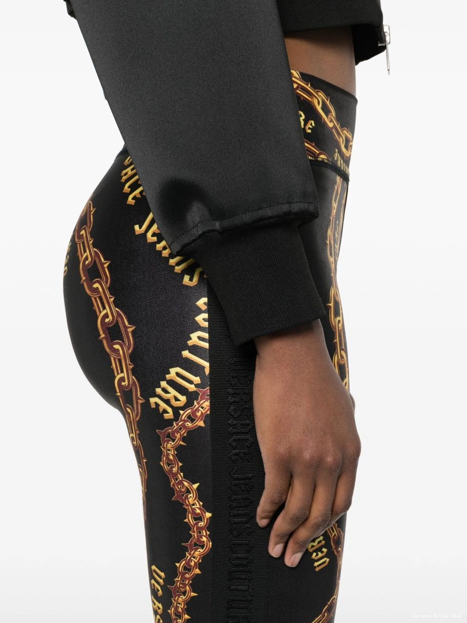 Cheap Versace Jeans chain-print leggings Women Couture 0814